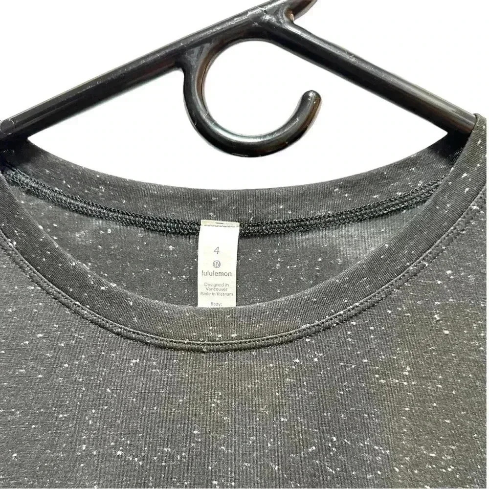 NWOT LULULEMON UNWIND YOUR MIND BLACK SHORTSLEEVE DRESS - Picture 9 of 9